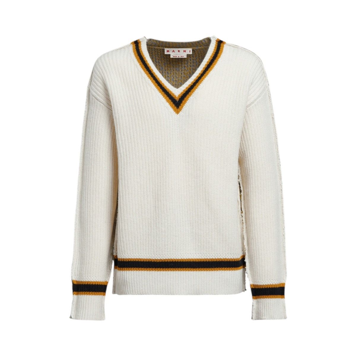Marni Two tone v neck sweater Size US L / EU 52-54 / 3 - 1 Thumbnail
