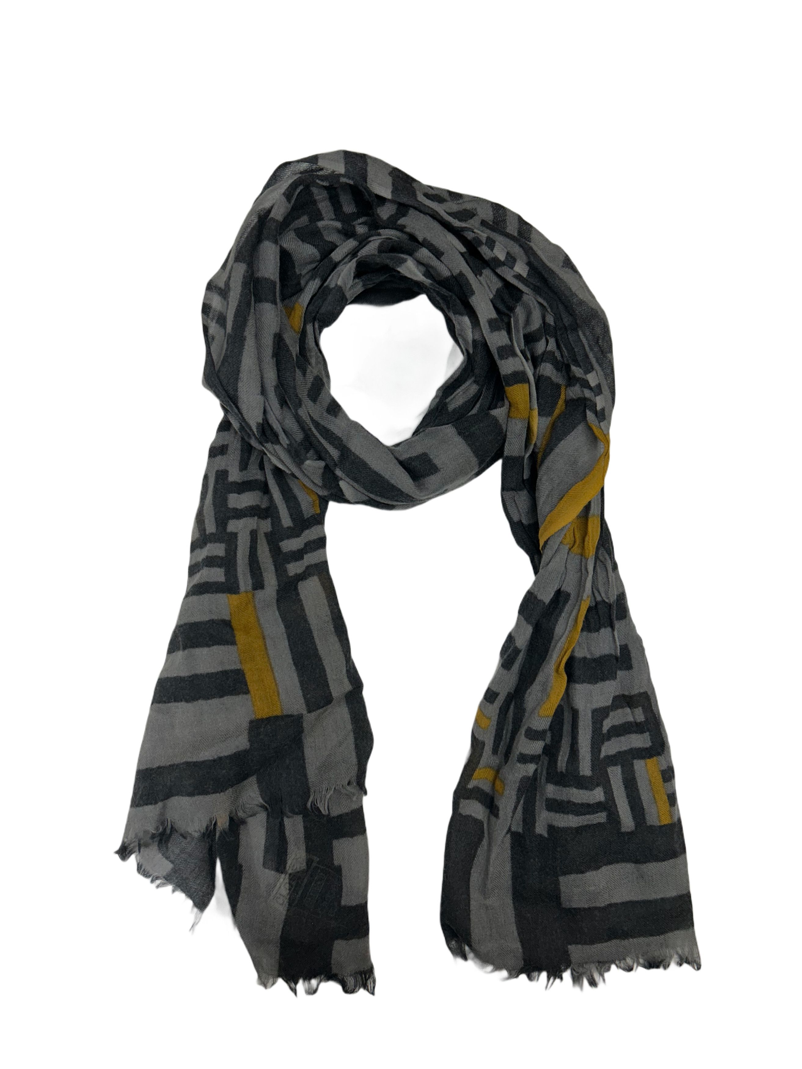 CLOSED Closed Wool Multi Colour Abstract Print Scarf Size ONE SIZE - 2 Thumbnail
