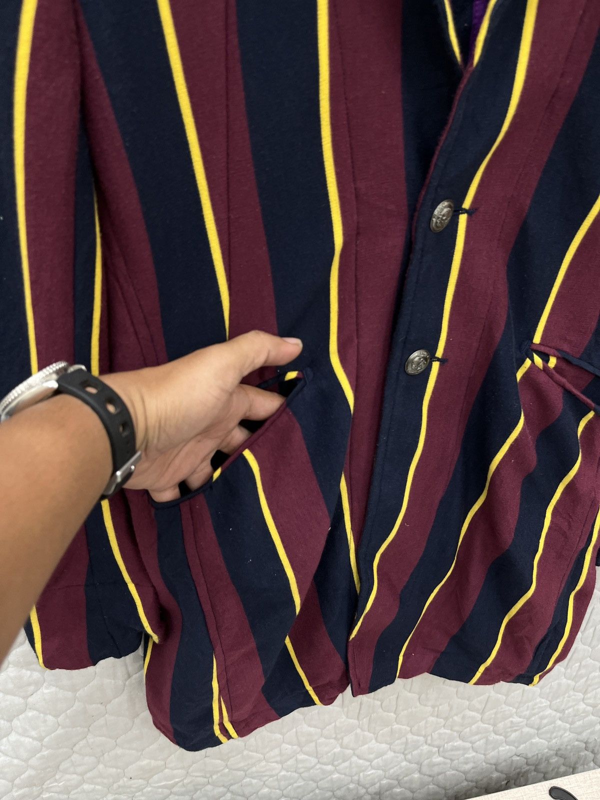 Japanese Brand 🔥🔥🔥ARCHIVE PPFM MULTICOLOUR STRIPE JACKET Size S / US 4 / IT 40 - 12 Thumbnail