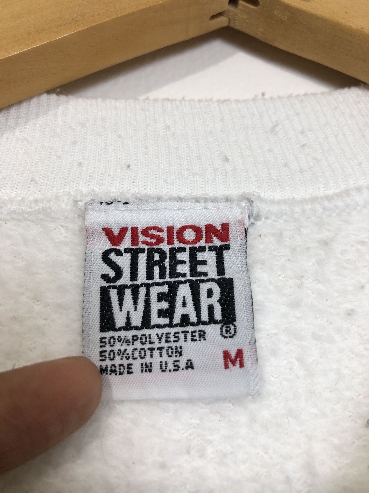Vintage Vintage 90s Vision Streetwear Crewneck Sweatshirt Size US M / EU 48-50 / 2 - 3 Thumbnail