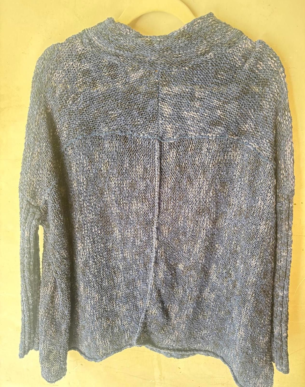 Free People Free People Blue Knit Sweater with Cowl Neck Size M / US 6-8 / IT 42-44 - 6 Thumbnail