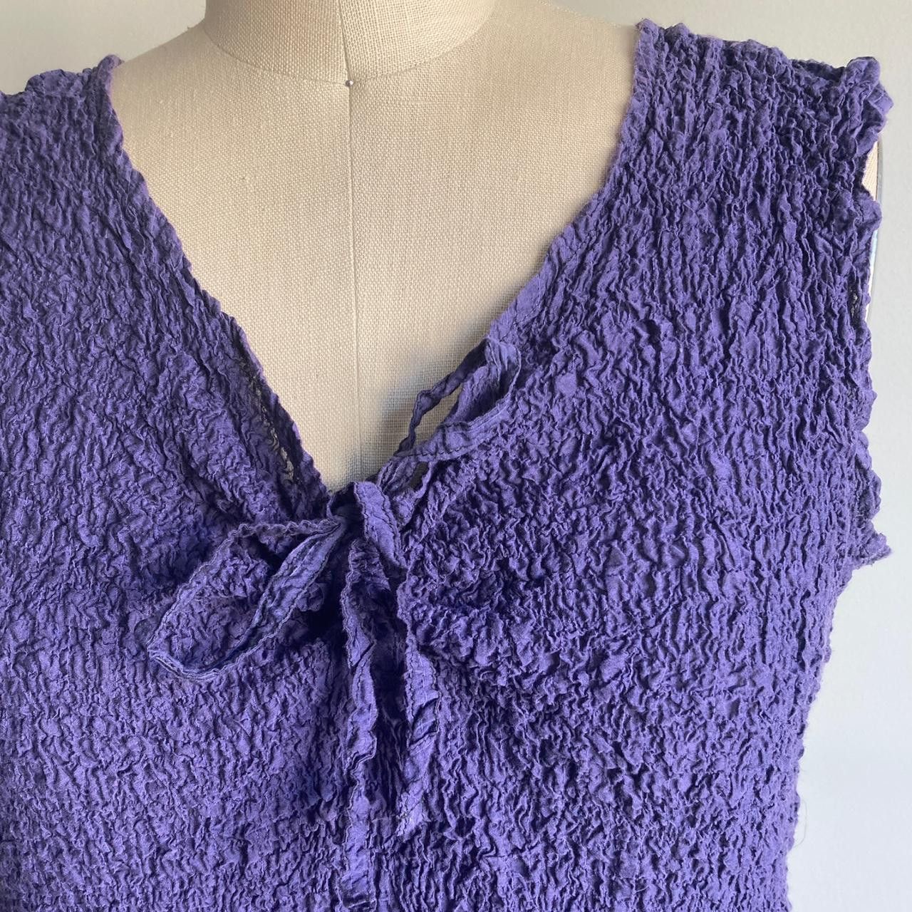 Issey Miyake issey miyake ME 90s purple & gray ombré crinkle midi dress Size M / US 6-8 / IT 42-44 - 3 Thumbnail