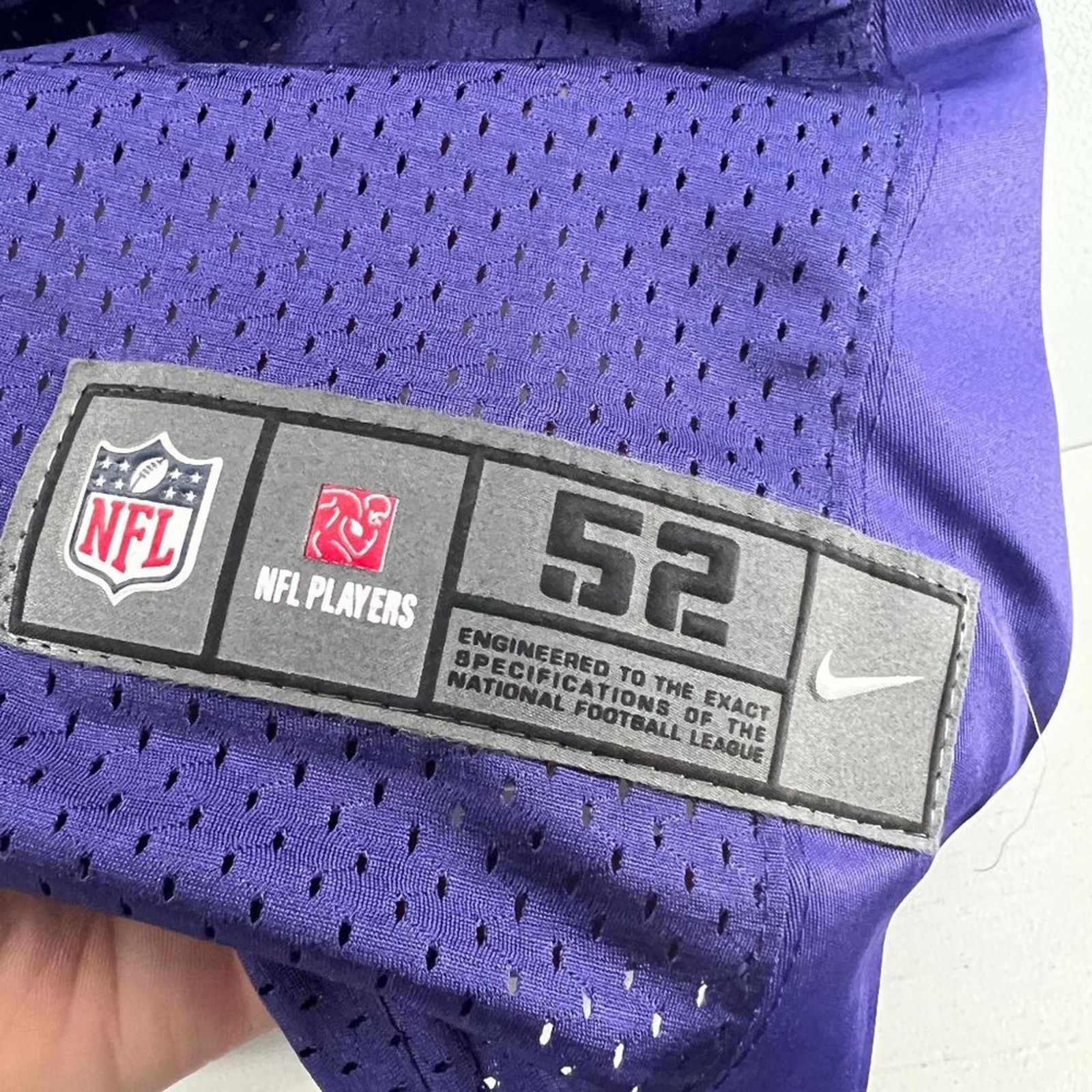 Nike Nike Purple NFL Baltimore Ravens Ray Lewis #52 Home Football Size US XL / EU 56 / 4 - 4 Thumbnail