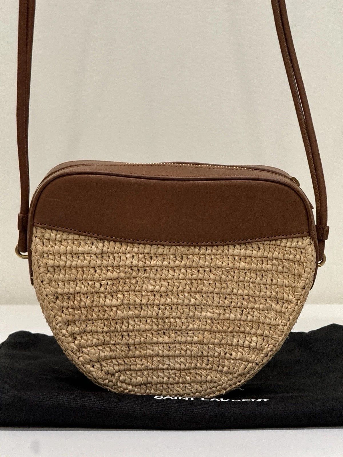 Yves Saint Laurent Saint Laurent Raffia Le Coeur Shoulder Bag Size ONE SIZE - 6 Thumbnail