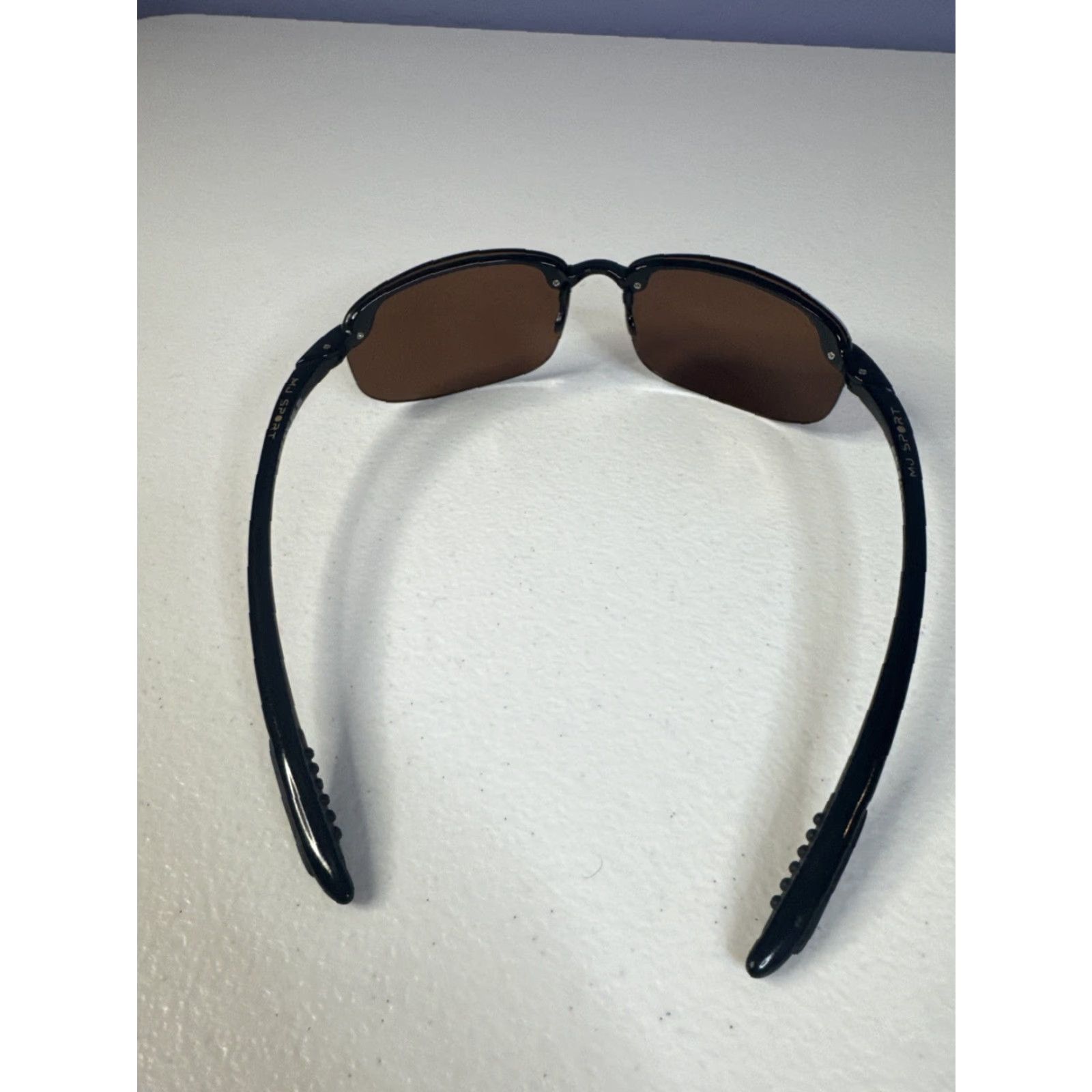 Maui Jim Maui Jim Ho'okipa MJ 407-02 Black Wrap Sunglasses FRAMES ONLY 64-15-130 Men's Sunglasses Wrap Black UV400 Polarized Acetate Plastic Size ONE SIZE - 5 Thumbnail