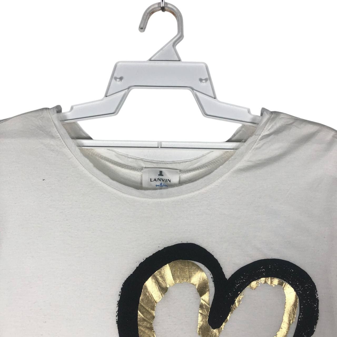 Lanvin Lanvin En Blue White T-Shirt Size XS / US 0-2 / IT 36-38 - 2 Thumbnail