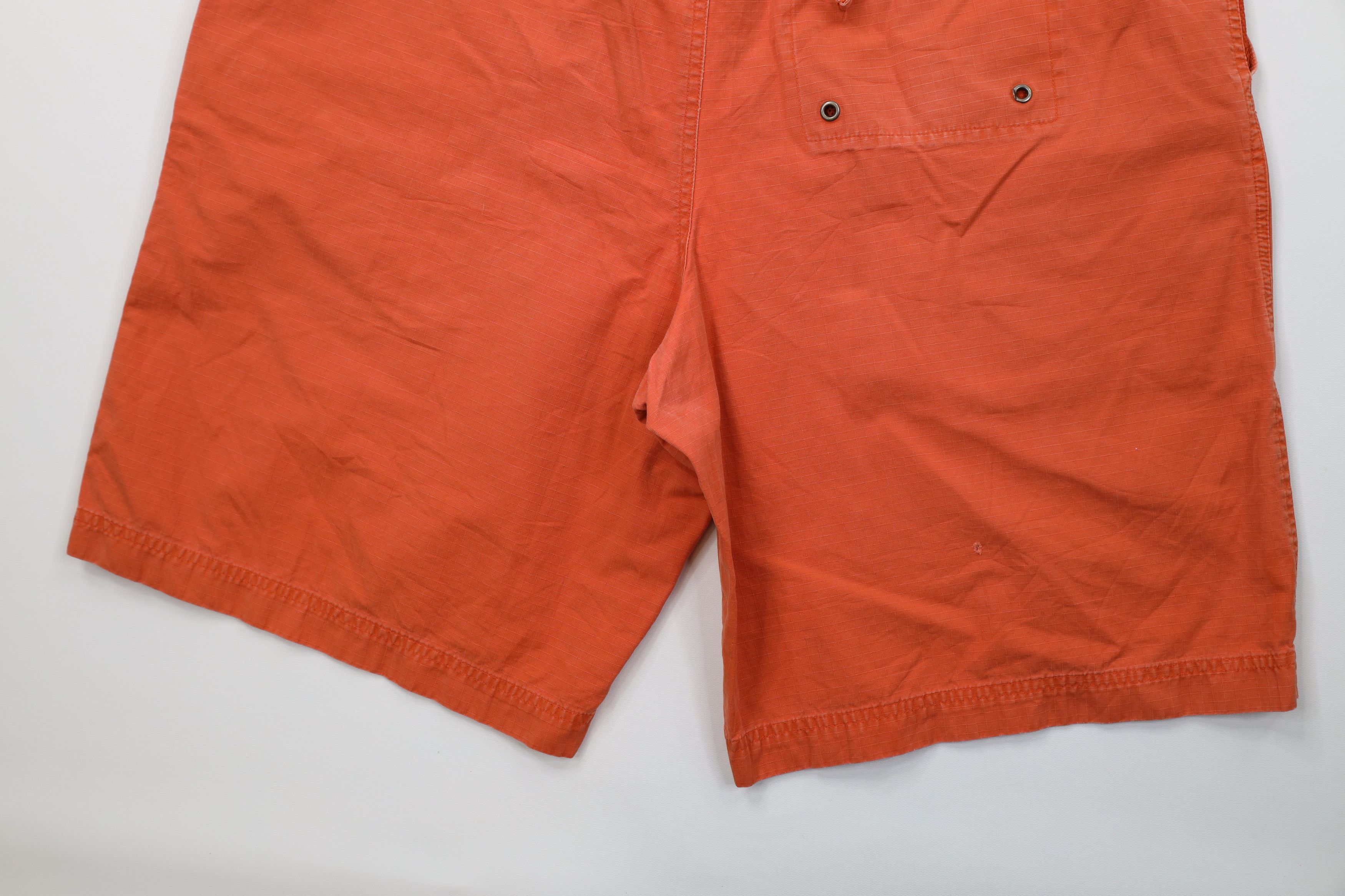 Gap Vintage Y2K 2000 Gap Ripstop Cargo Shorts Orange Cotton Size US 36 / EU 52 - 12 Thumbnail