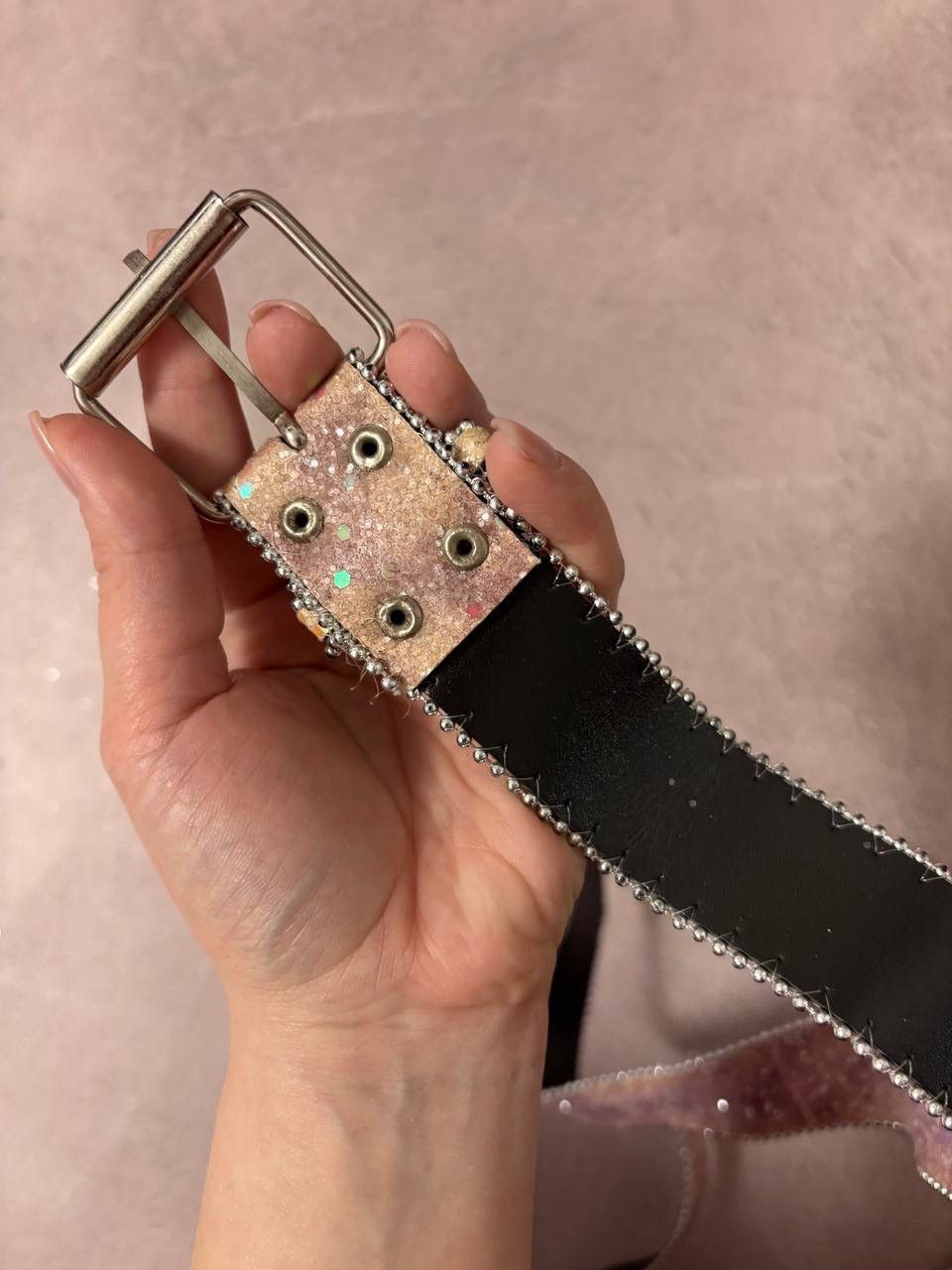 Japanese Brand Belt vintage japanese distressed rhinestones simon style Size ONE SIZE - 3 Thumbnail