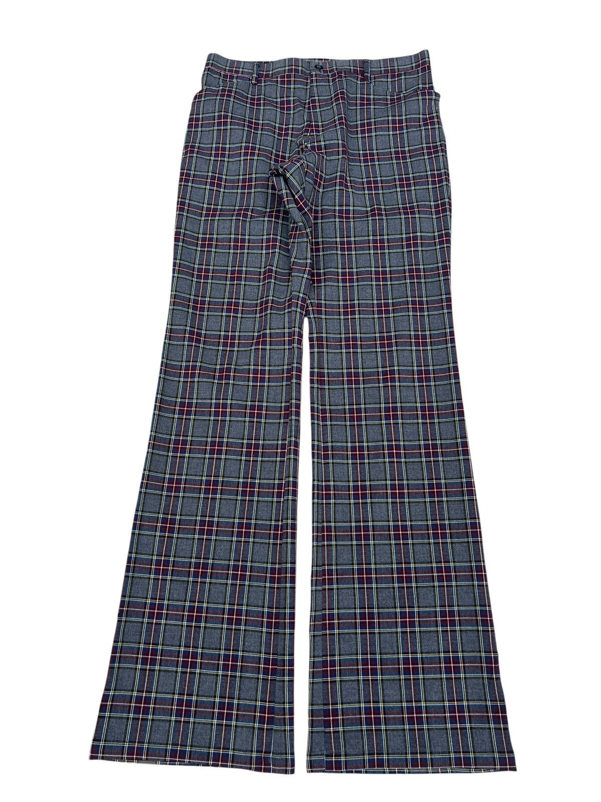 PPFM Vintage PPFM Rayon Polyester Blend Stretch Tartan Flare Pant Size US 31 - 2 Thumbnail