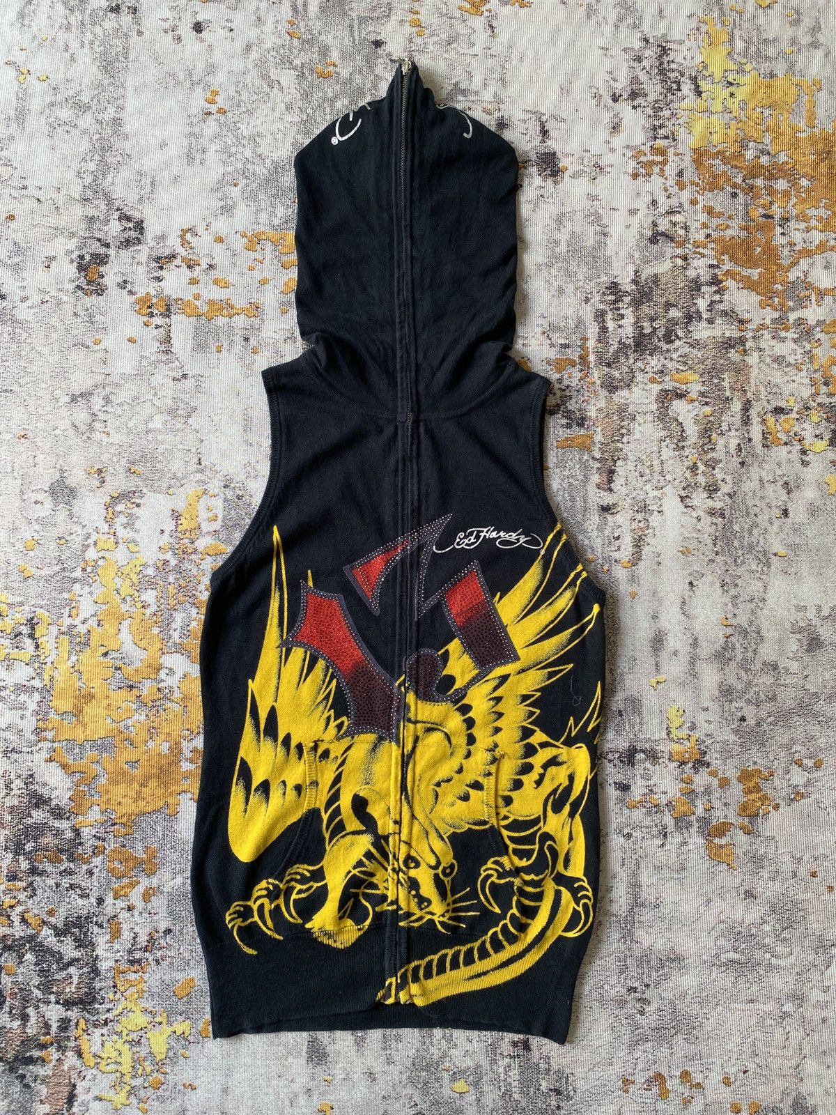 Ed Hardy 2000s Ed Hardy By Christian Audigier Sleeveless Fullzip Size US S / EU 44-46 / 1 - 5 Thumbnail