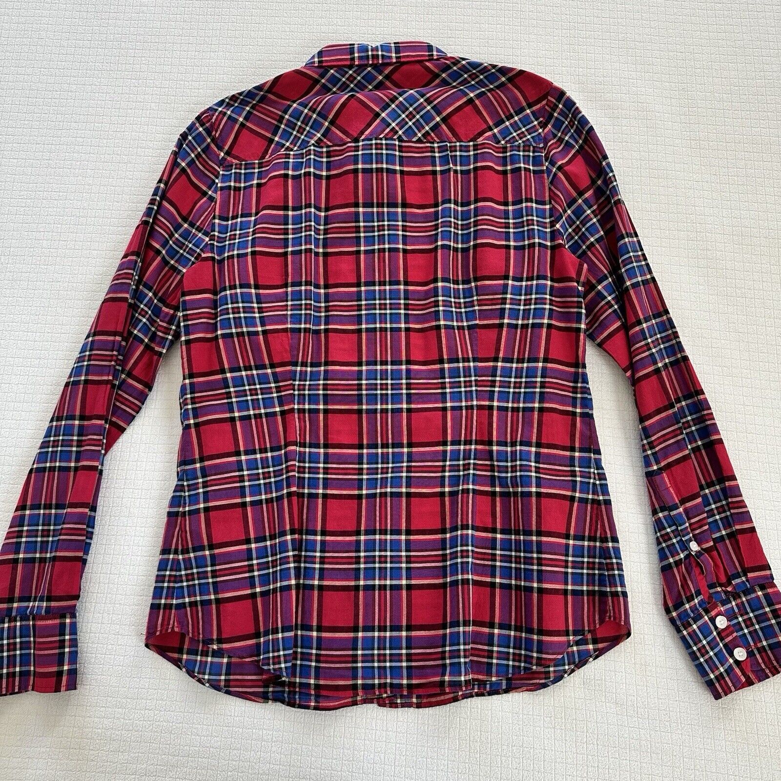 J.Crew J.Crew Women Red White Blue Plaid Shirt Cotton Size M Size M / US 6-8 / IT 42-44 - 11 Thumbnail