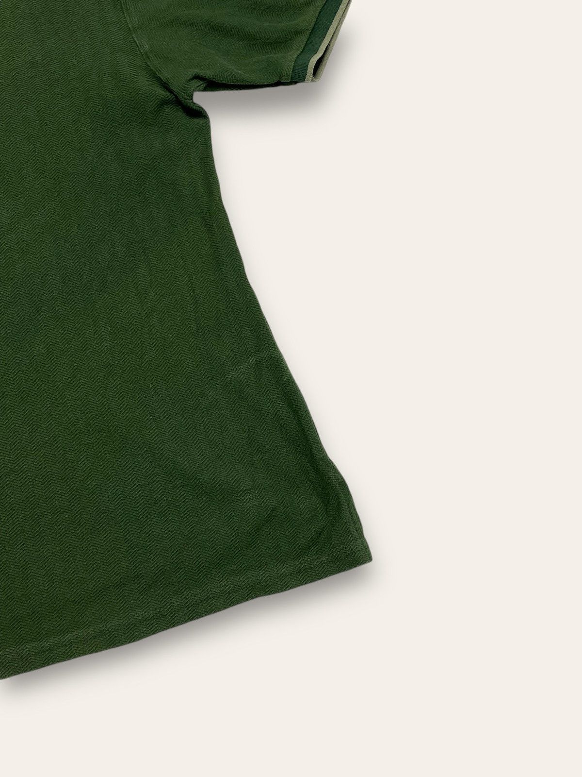 Vintage Vintage YVES SAINT LAURENT Green Texture Polo Shirt Size US L / EU 52-54 / 3 - 9 Thumbnail