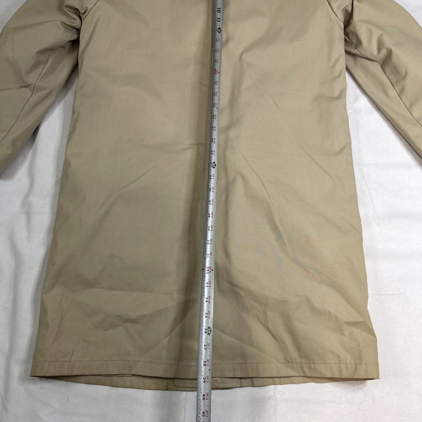 Vintage Clipper Mist Trench Coat Men's 36 Regular Beige Lined Removable Lining Cotton Long Coat Mens Beige Trench 36 Regular Size US XXS / EU 40 - 5 Thumbnail