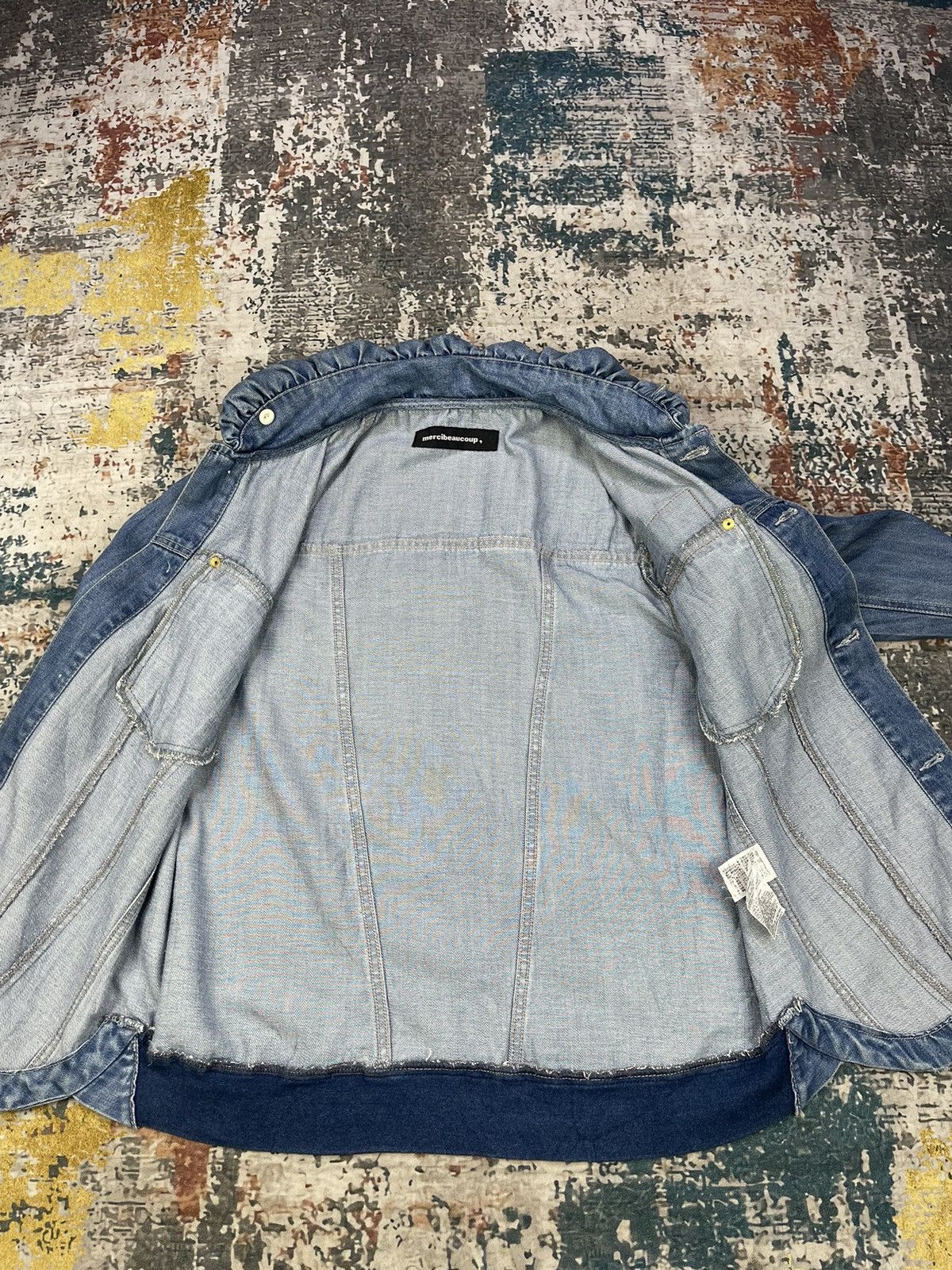 mercibeaucoup Issey Miyake Mercibeaucoup, Pillow Neck Denim Shirt Jacket Size US S / EU 44-46 / 1 - 13 Thumbnail