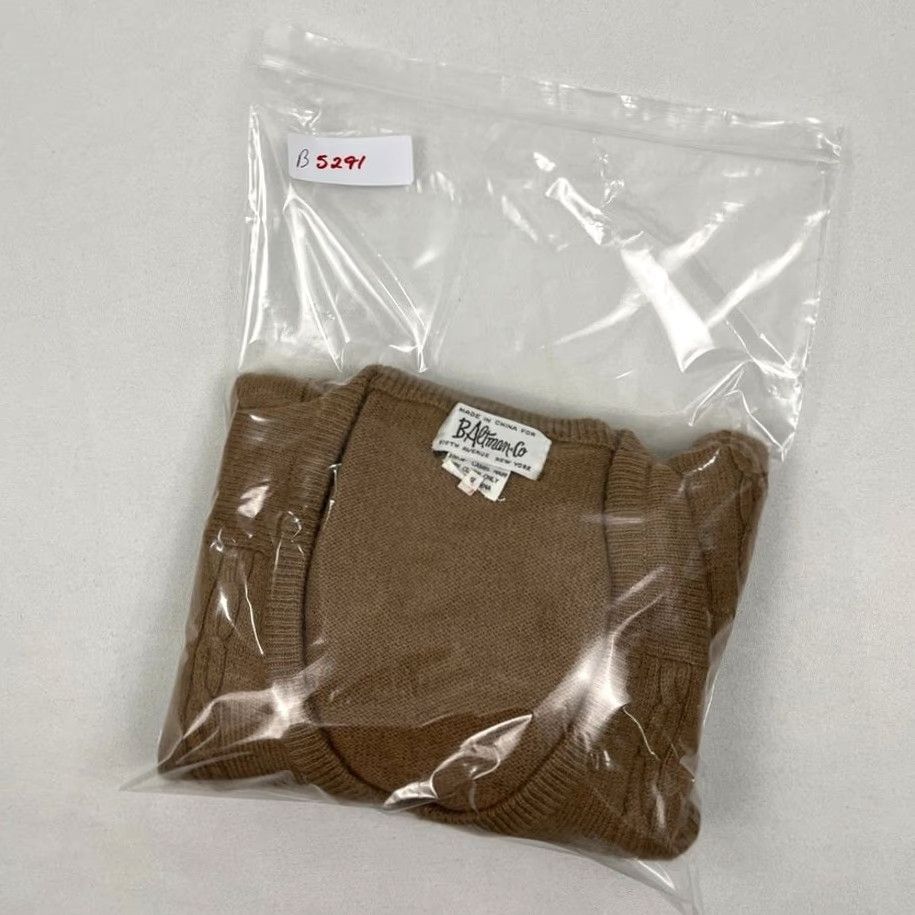 CO VINTAGE B Altman Co Camel Hair Sweater Mens L Brown Knit V-Neck Old Money Preppy 90s Mens Size US L / EU 52-54 / 3 - 7 Thumbnail