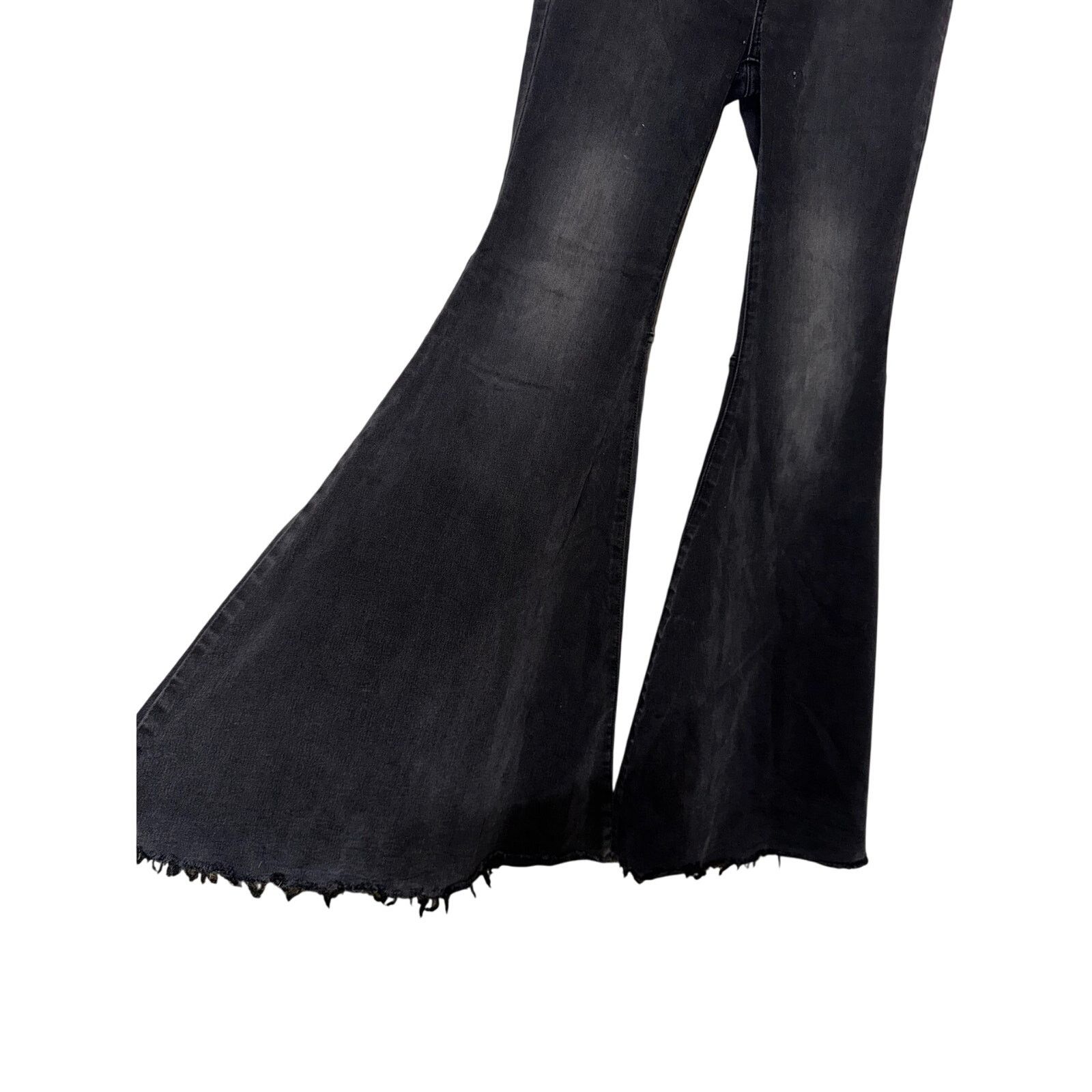 Free People Free People High Rise Dark Wash Flare Jeans - Size 27 Size 27" / US 4 / IT 40 - 3 Thumbnail