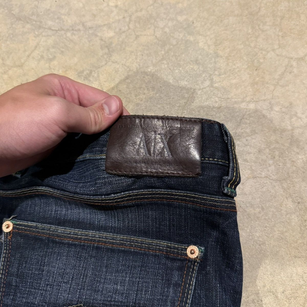 Armani Exchange Vintage 2000s Armani Exchange Faded Baggy Jeans ERD Grunge Size US 38 / EU 54 - 5 Thumbnail