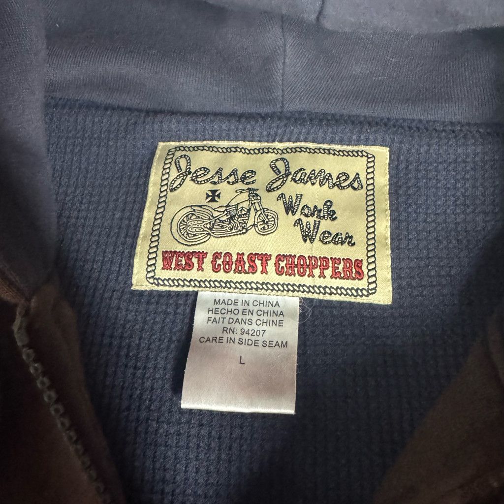 Harley Davidson West Coast Choppers Brown Embroidered Thermal Hoodie Size L Size US L / EU 52-54 / 3 - 2 Thumbnail