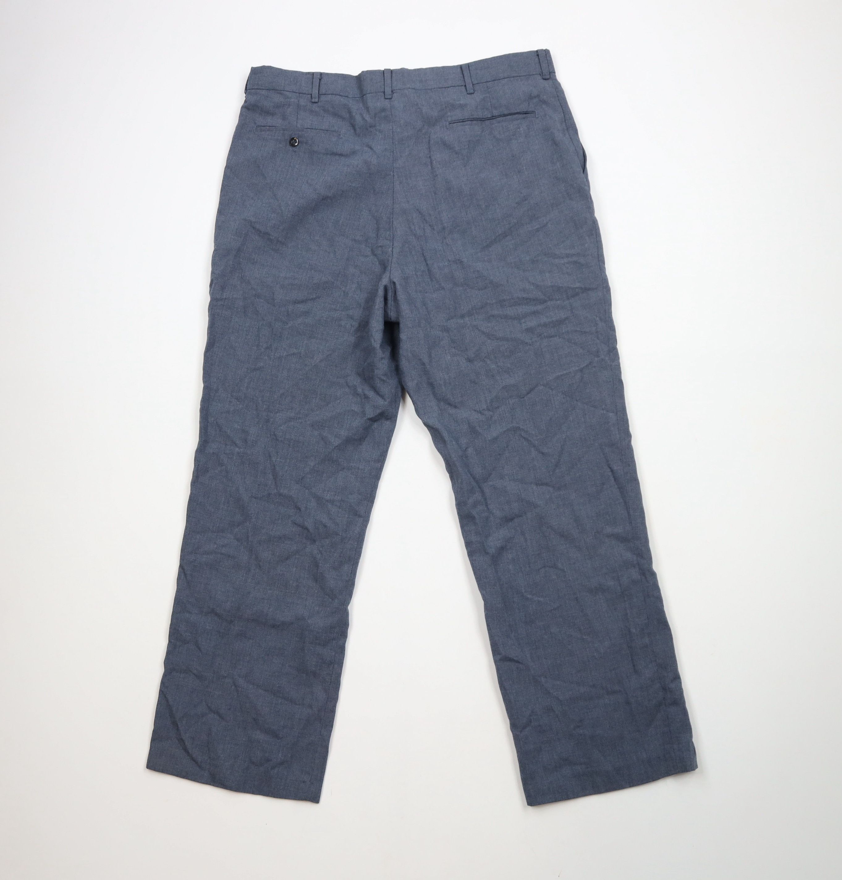 Vintage Vintage 70s Streetwear Chambray Wide Leg Chino Pants USA Size US 36 / EU 52 - 10 Thumbnail