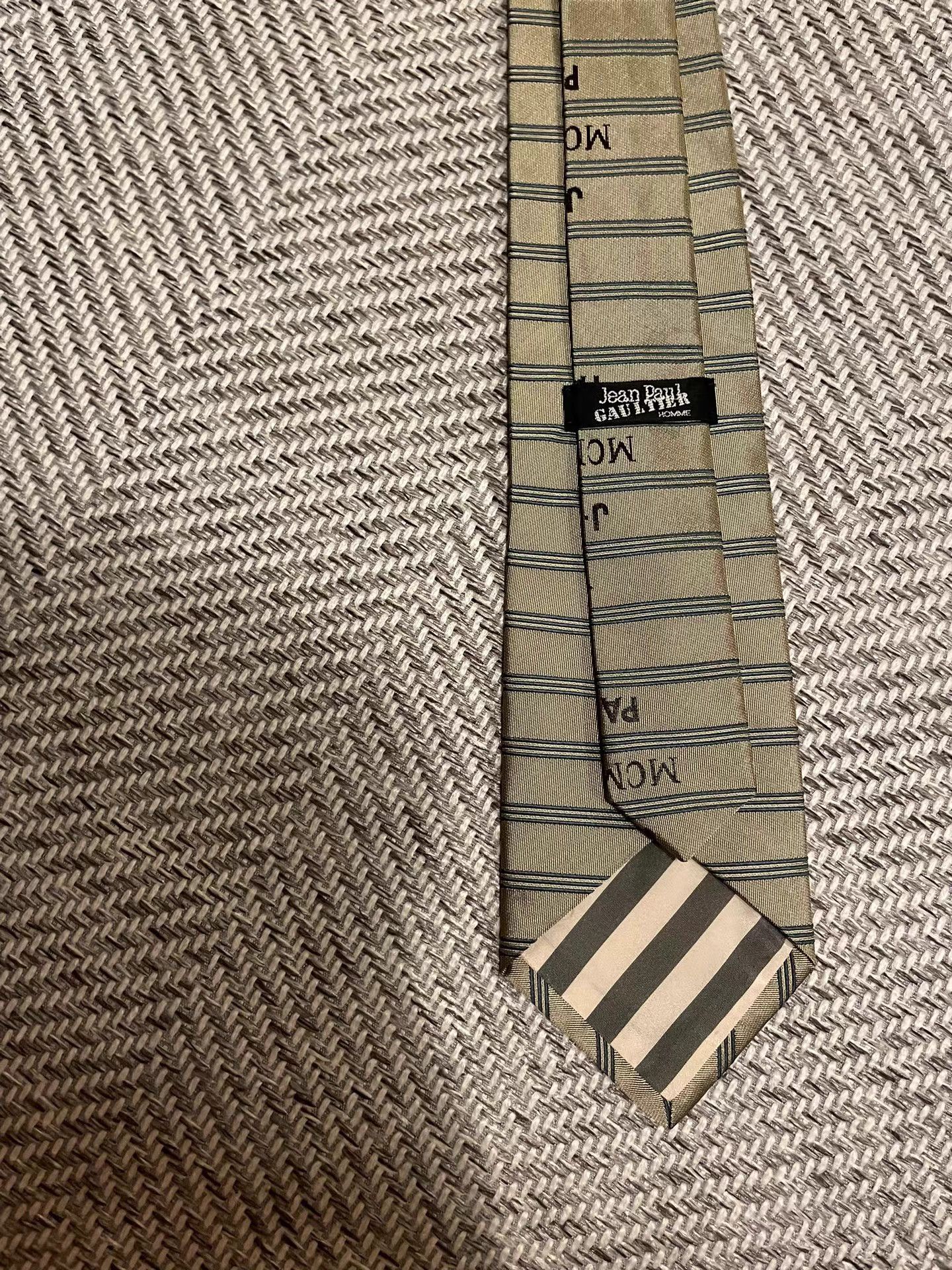 Jean Paul Gaultier Jean Paul Gaultier HOMME MCMICIII PARIS Striped Tie K24 Size ONE SIZE - 5 Thumbnail