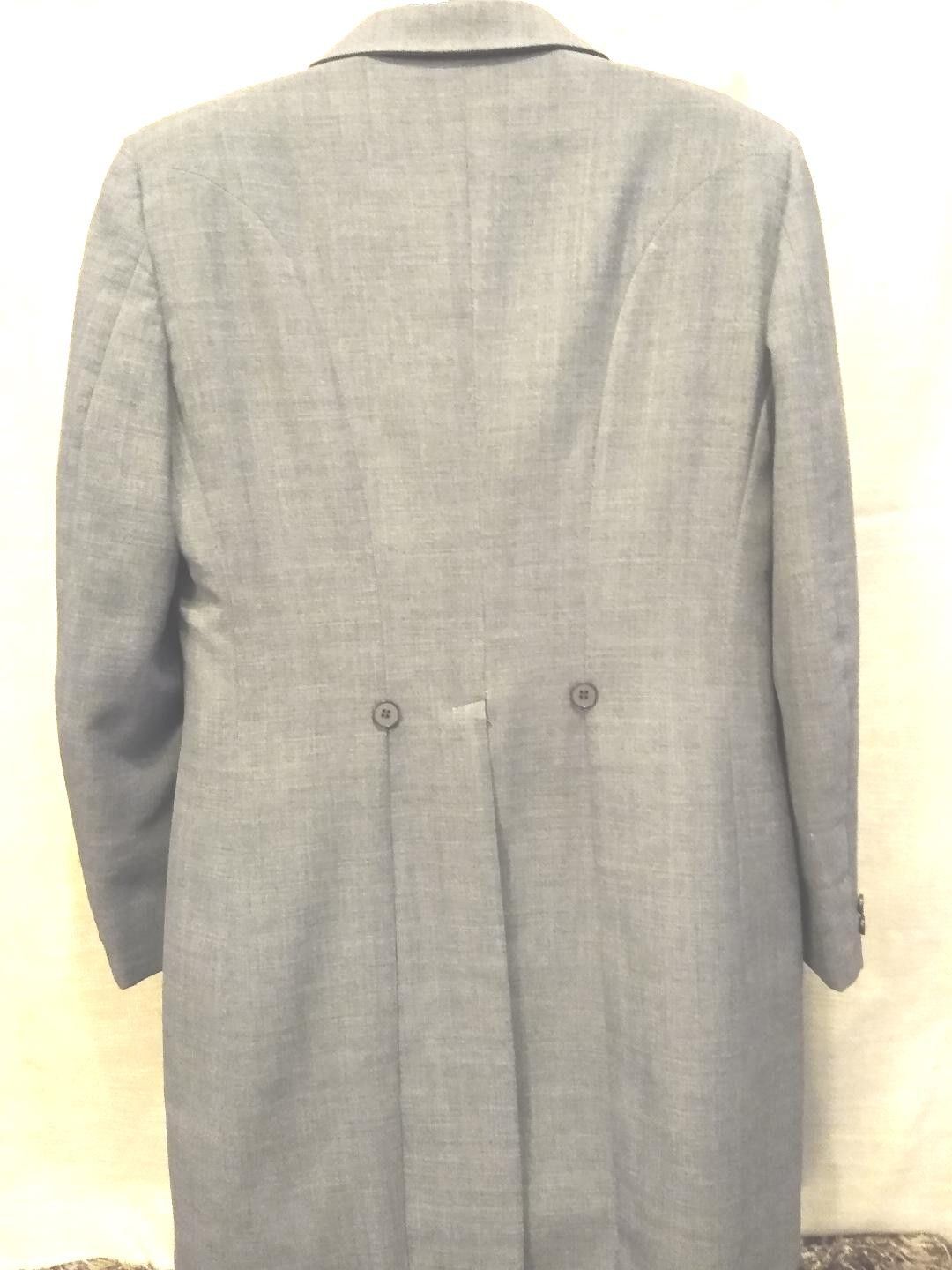 Pierre Cardin Vintage English Gray Wool Morning Suit Size 42R - 3 Thumbnail
