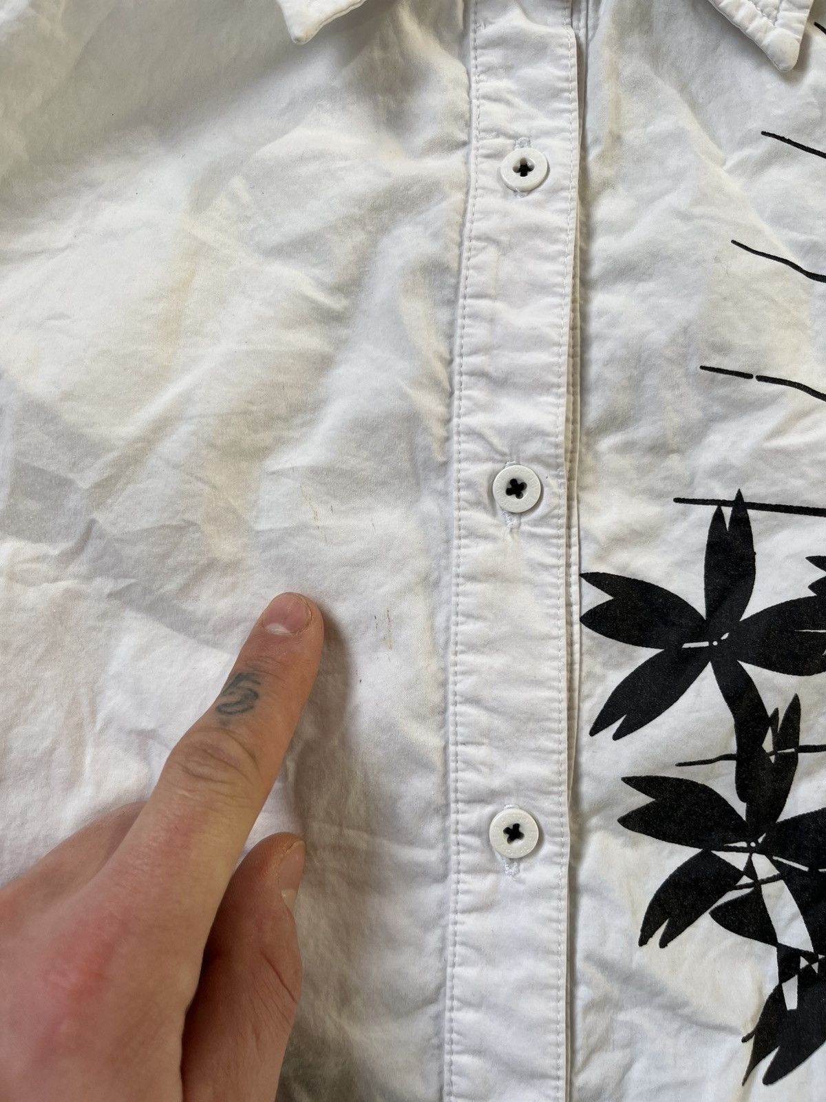 If Six Was Nine La Pargay AOP White Button Up Size US S / EU 44-46 / 1 - 7 Thumbnail