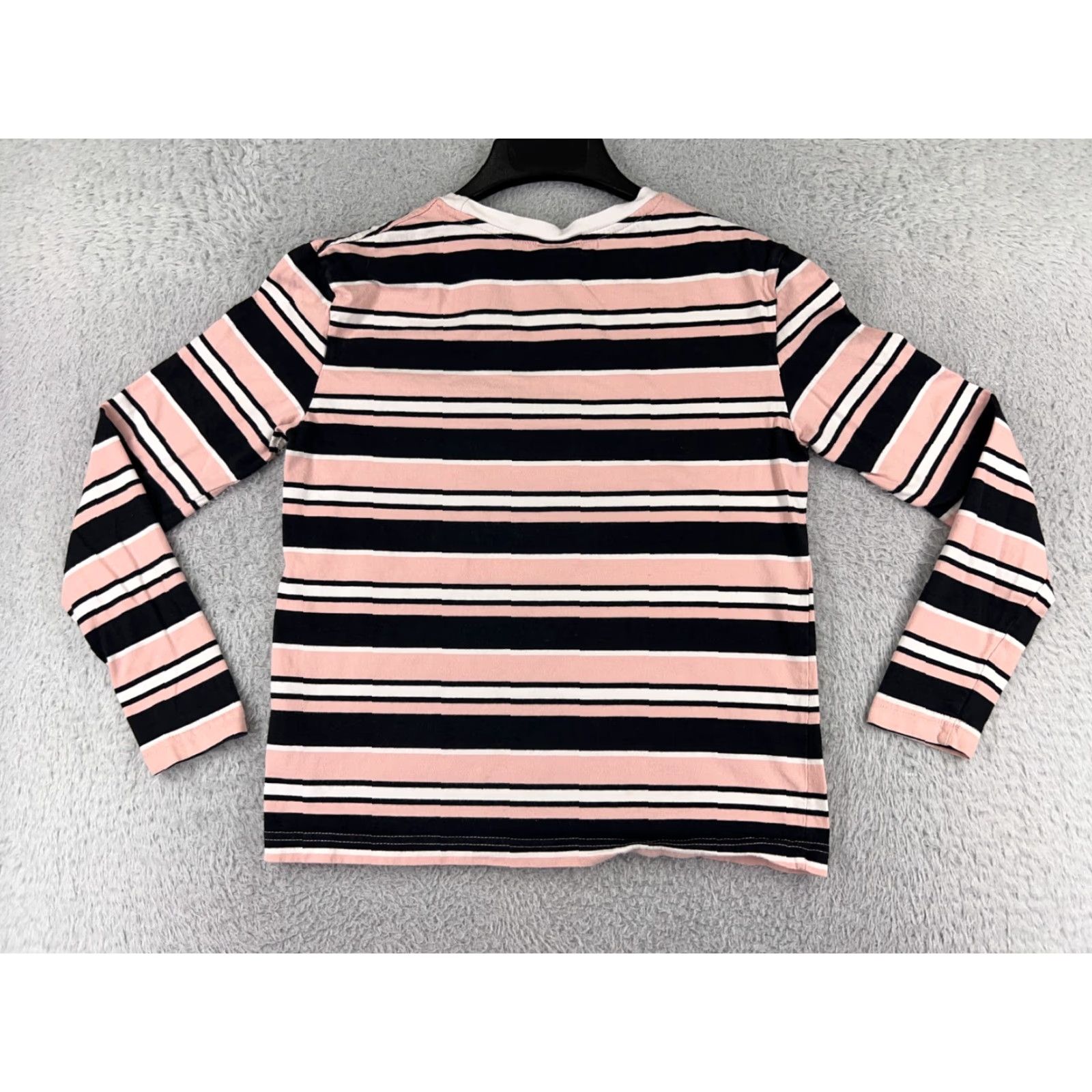Vintage Santa Cruz Shirt Womens Small Pink Stripe Crop Long Sleeve Logo Beach Skate Size S / US 4 / IT 40 - 2 Thumbnail