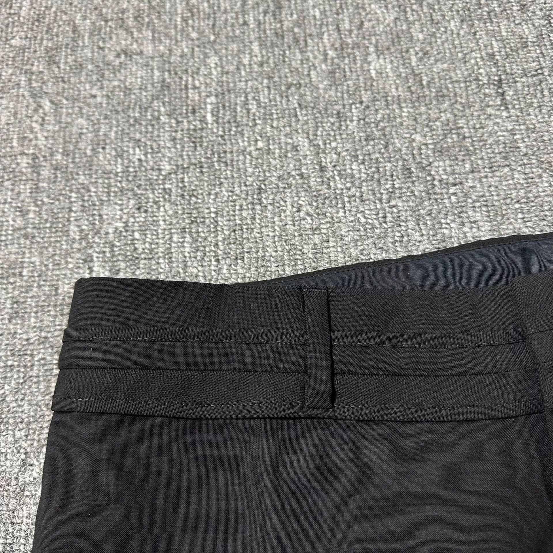 Dior Dior Black Double Waistband Slim Fit Pants 46 Size US 30 / EU 46 - 3 Thumbnail