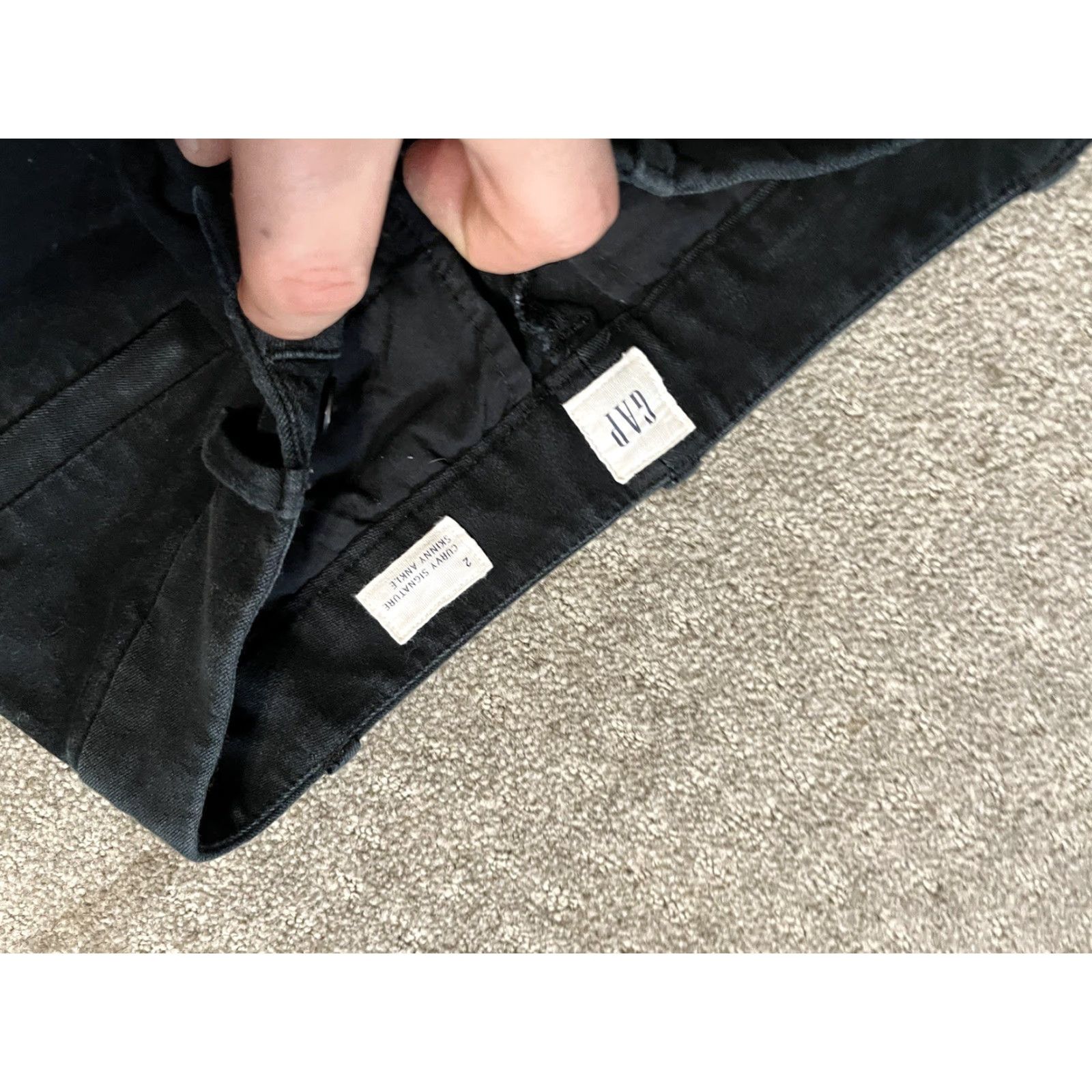 Gap Women's Gap Signature Curvy Skinny Ankle Pants Black Formal Sz 2 Size 26" / US 2 / IT 38 - 5 Thumbnail