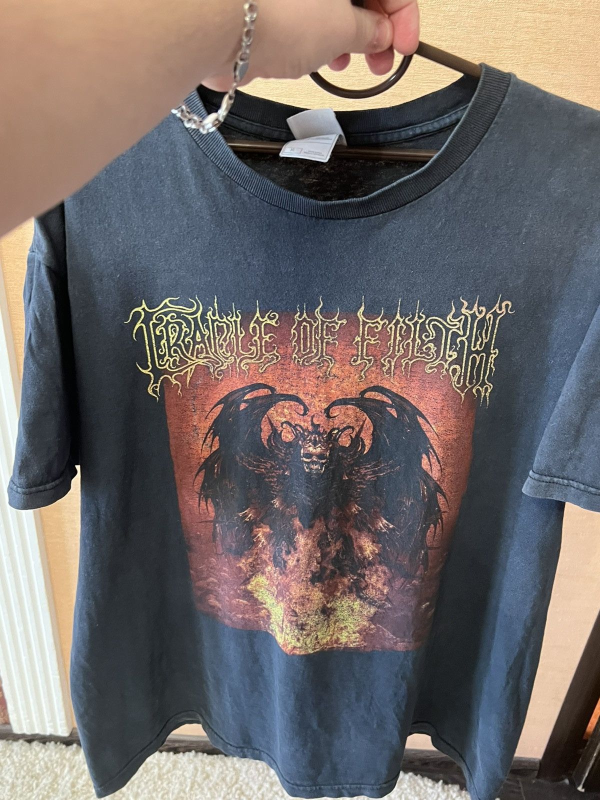 Band Tees Crazy Cradle of Filth THROUGH SUPERIOR FIRE POWER faded tee Size US XL / EU 56 / 4 - 4 Thumbnail