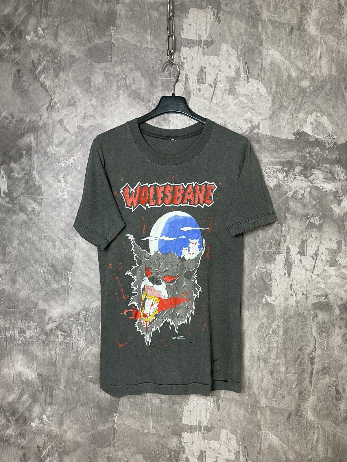 Band Tees × Vintage Vintage 1989 WOLFSBANE ROCK Band Live Fast Die Fast T shirt Size US S / EU 44-46 / 1 - 1 Thumbnail