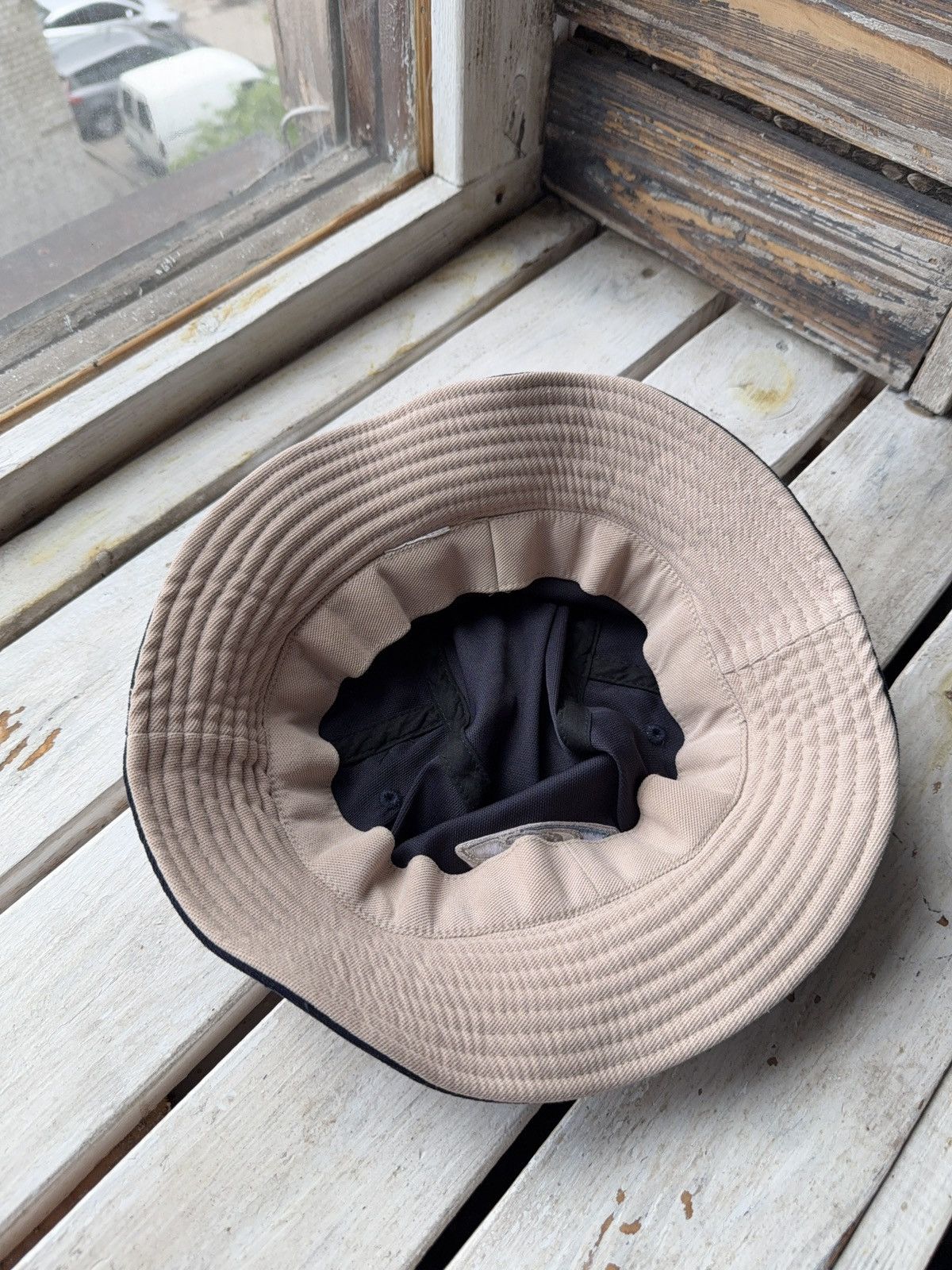 O'Neill × Vintage 00s Y2K O’Neill Surf Bucket Hat Navy Beige Logo Vintage Size ONE SIZE - 5 Thumbnail