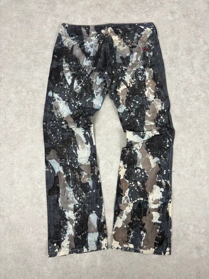 Diesel 2000s Diesel Grey Painted Splash Abstract Pants Size US 30 / EU 46 - 7 Thumbnail