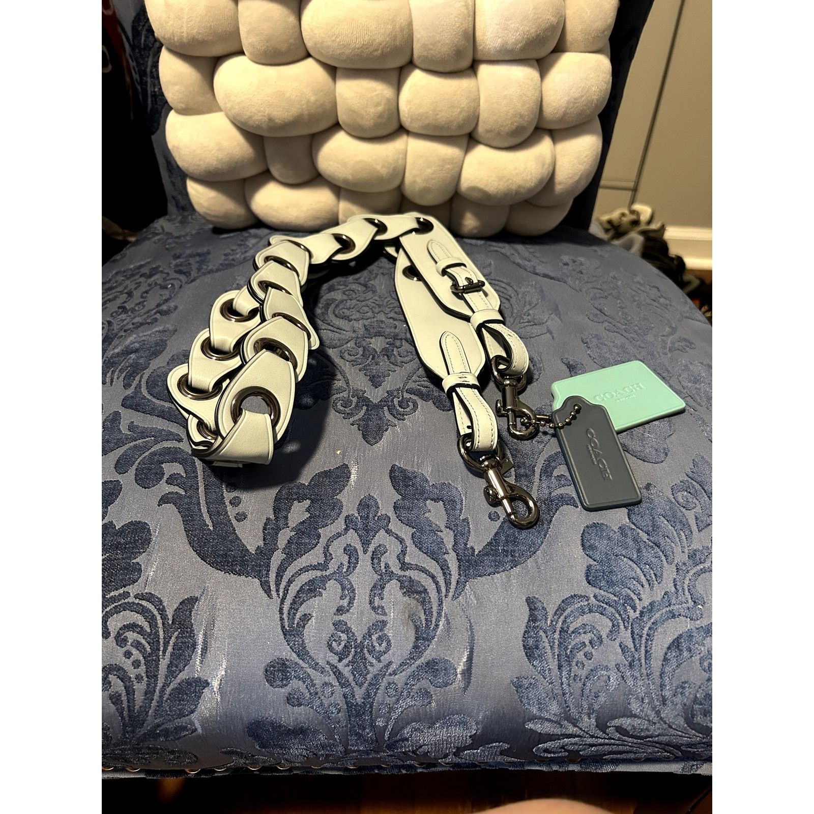 Coach Coach Light Blue Braided Strap with Two Hang Tags Size ONE SIZE - 5 Thumbnail