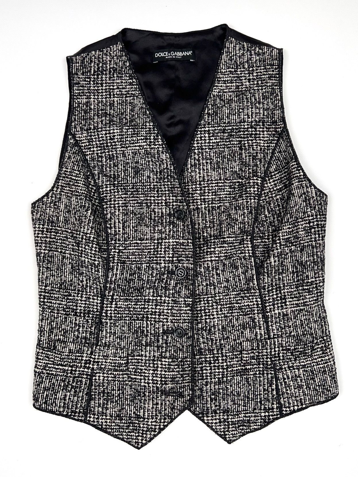 Dolce & Gabbana Dolce Gabbana Tweed Alpaca Silk Nylon Suit Vest Tank Size S / US 4 / IT 40 - 1 Thumbnail