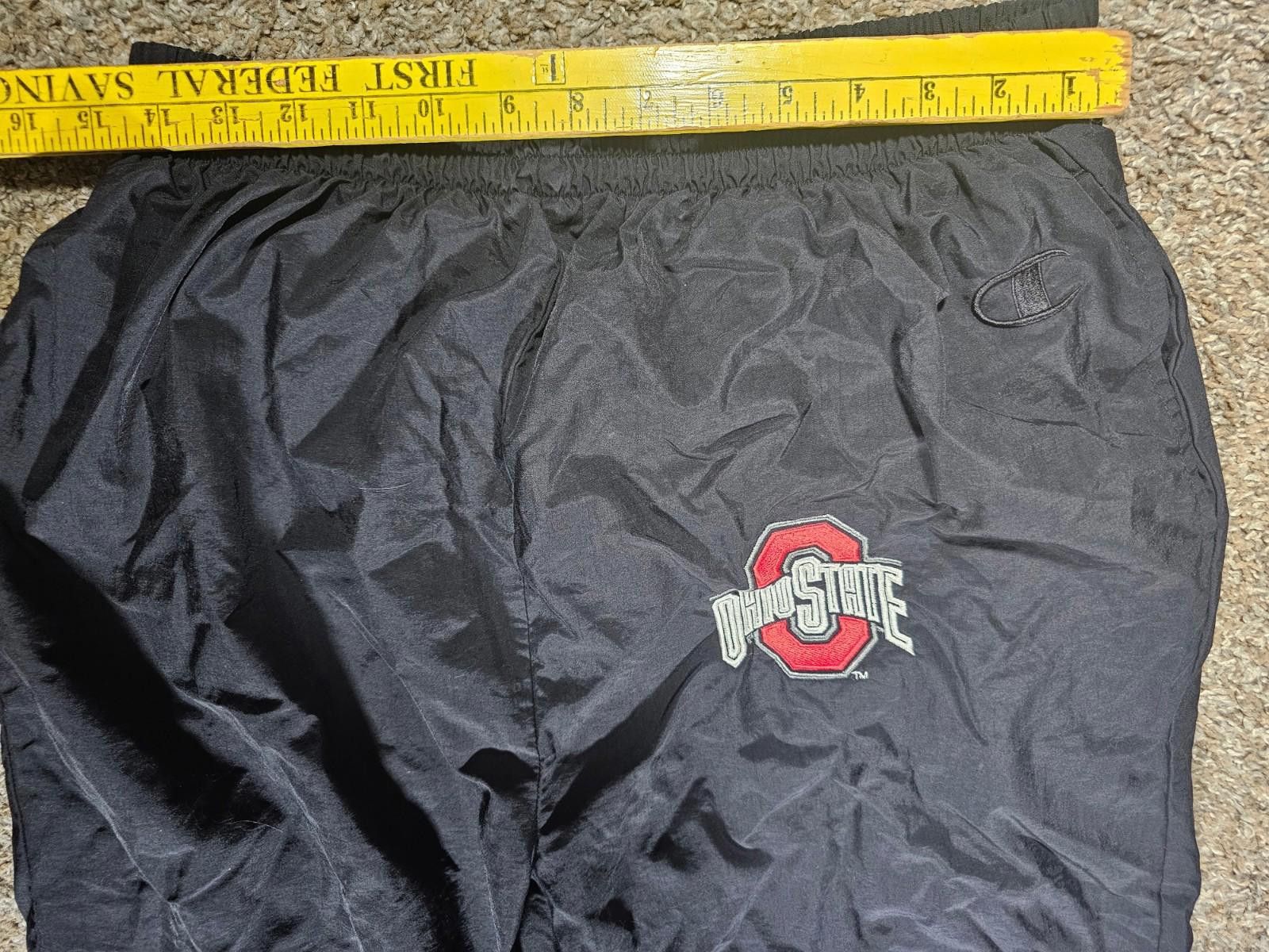 Champion Champion Ohio State Buckeyes Lined Track Pants Ankle Zip Size ONE SIZE - 4 Thumbnail