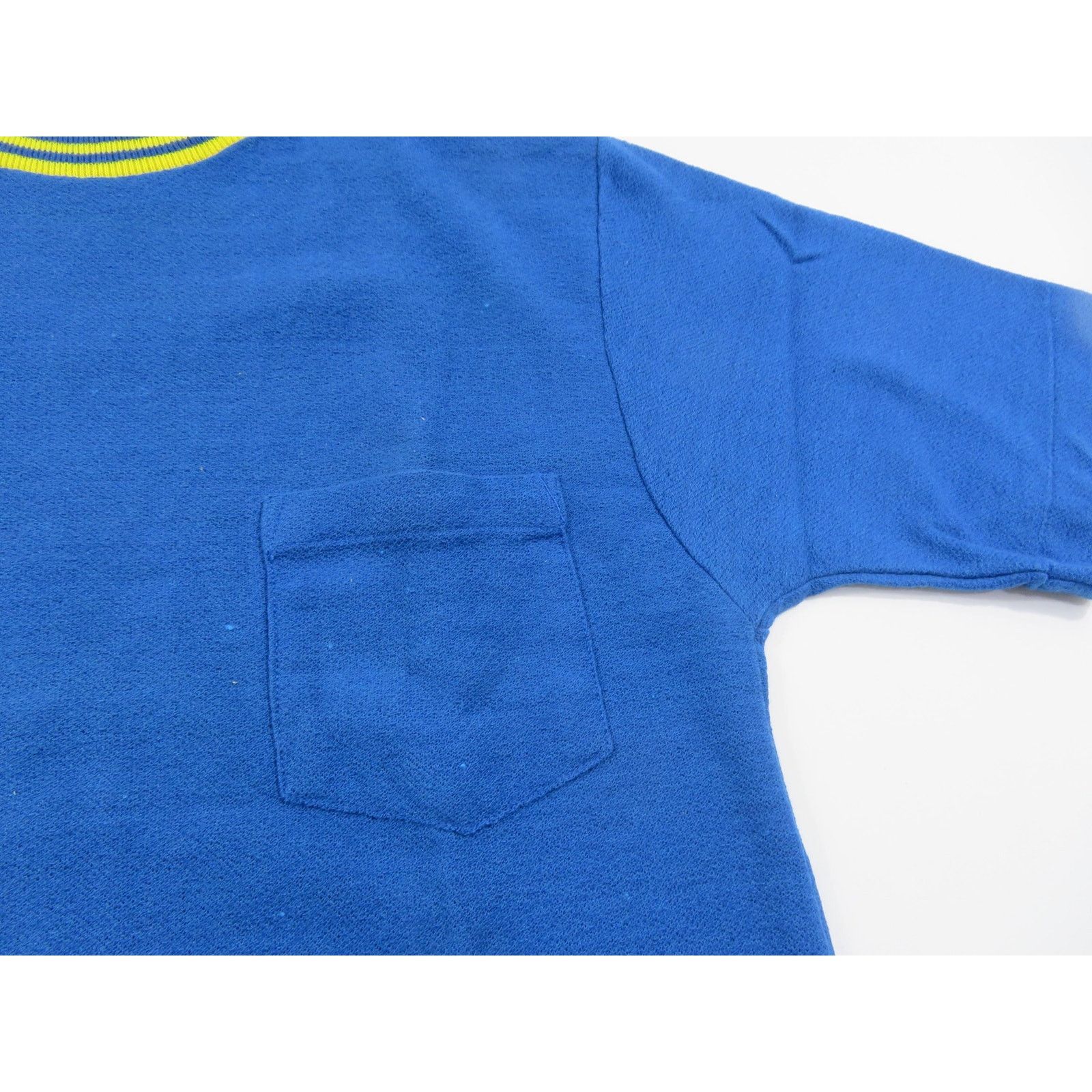Sears Sears PolyCotton Blank Pocket T-Shirt Blue Yellow Sz S 1970s Size US S / EU 44-46 / 1 - 5 Thumbnail