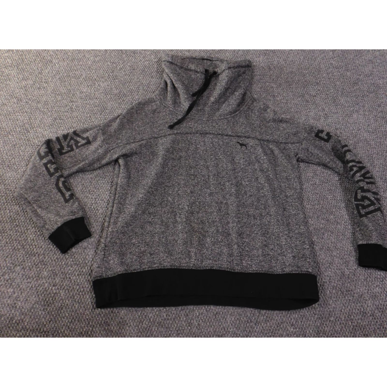 Victoria's Secret Victoria's Secret PINK Sweatshirt Pullover Women Medium Gray Raglan Sleeve Cowl Neck Logo Love Stretch Pullover Knit Size M / US 6-8 / IT 42-44 - 2 Thumbnail