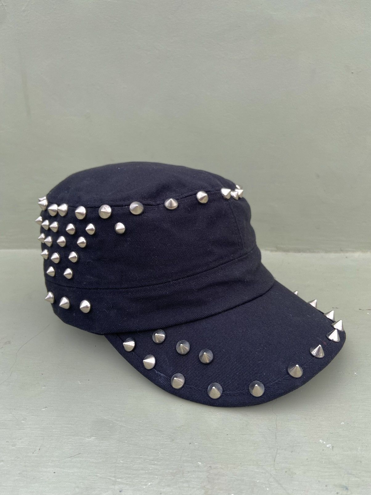 If Six Was Nine 💥BINDING OVER💥tankus punk style studded ifsix patrol hat Size ONE SIZE - 3 Thumbnail