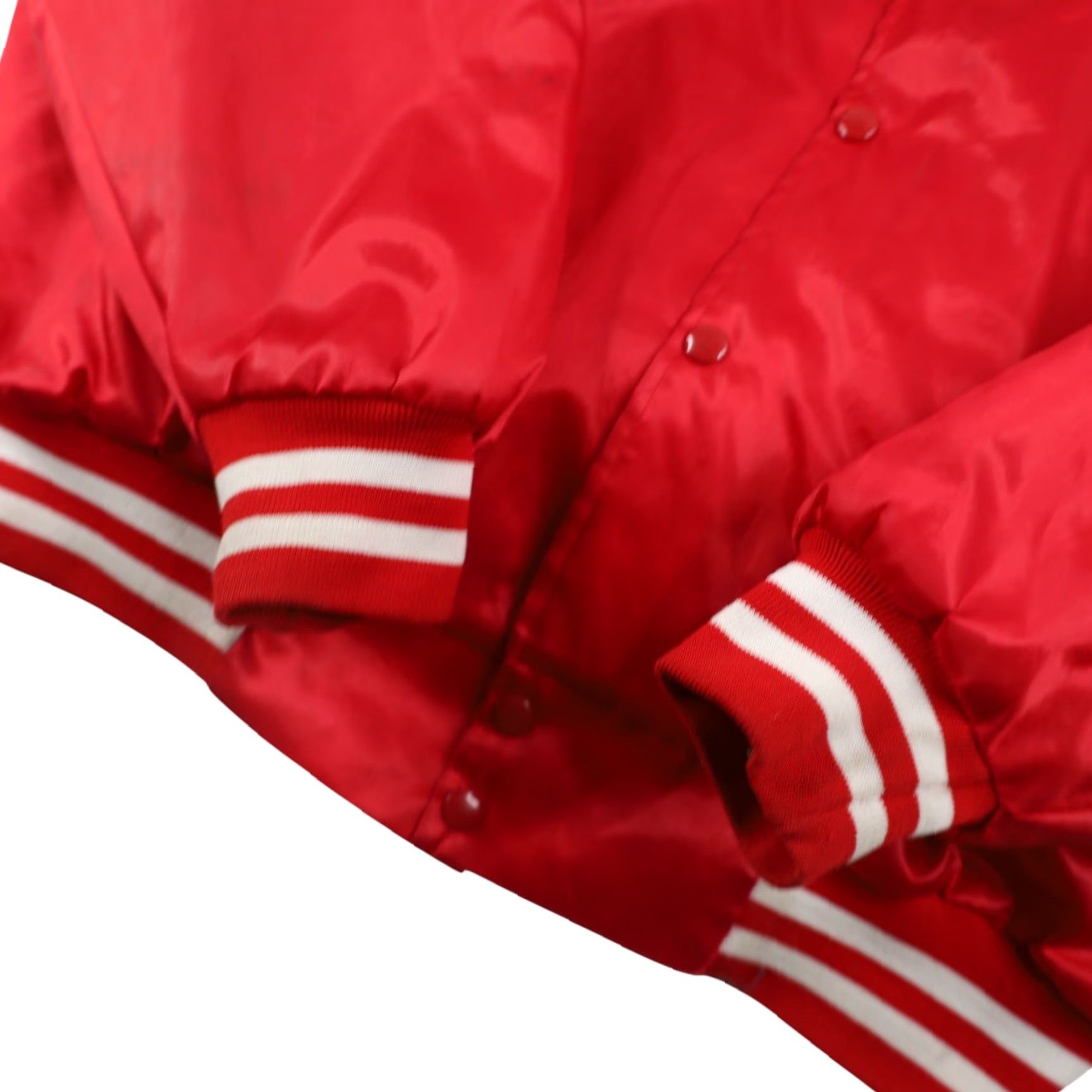 Budweiser VINTAGE Budweiser Beer Spellout Satin Jacket Red 2XL Mens XX L (27"x29") Size US XXL / EU 58 / 5 - 4 Thumbnail