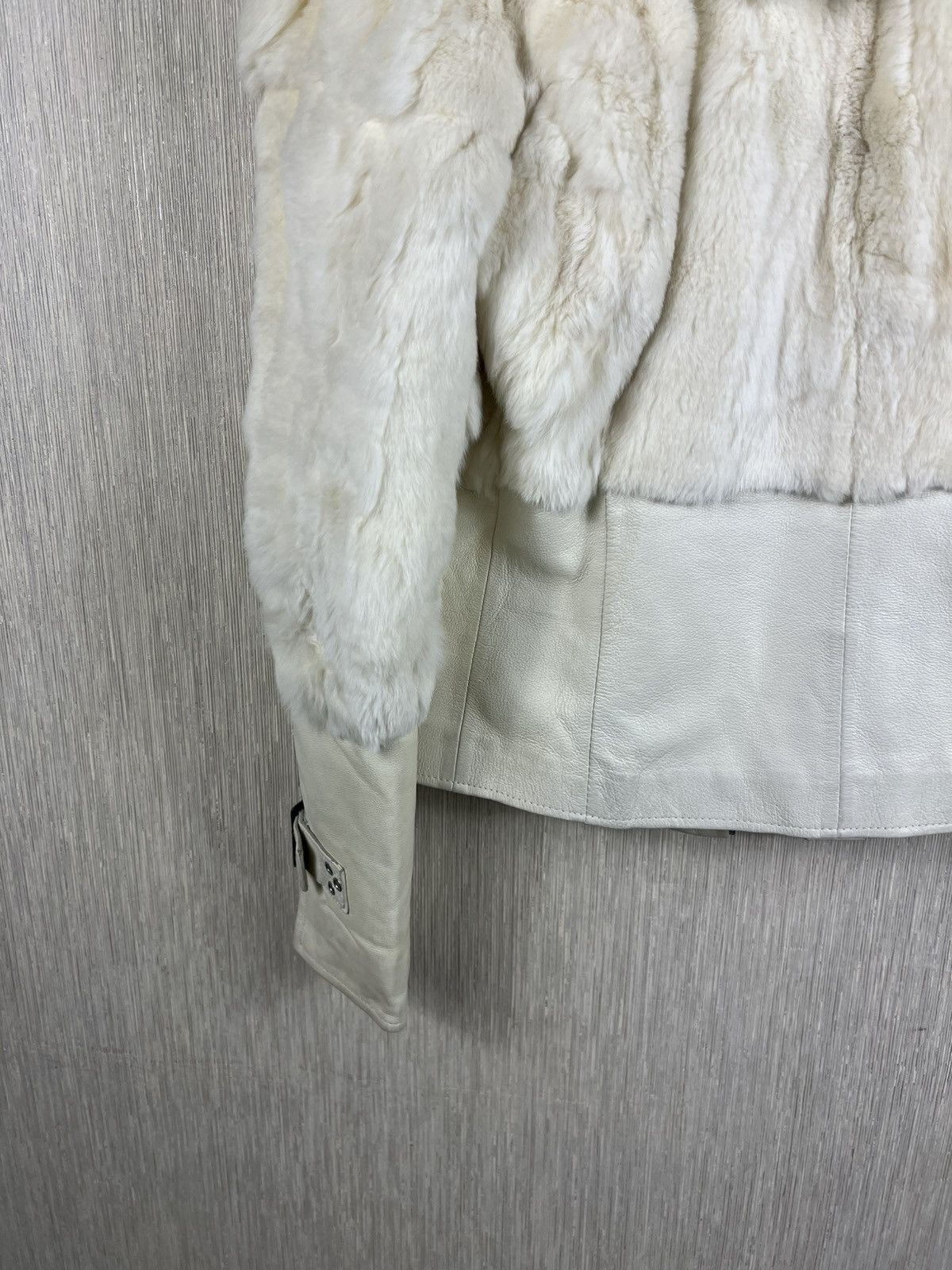 Vintage Vintage Conbipel y2k fur leather belt cropped jacket retro Size S / US 4 / IT 40 - 22 Thumbnail