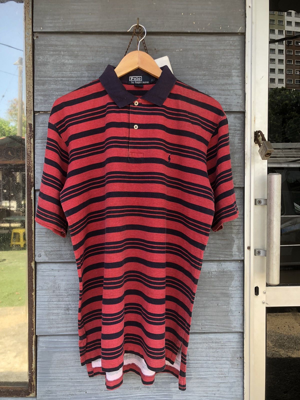 Polo Ralph Lauren Vintage Polo Ralph Lauren Stripe Polo Shirt Size US L / EU 52-54 / 3 - 1 Thumbnail