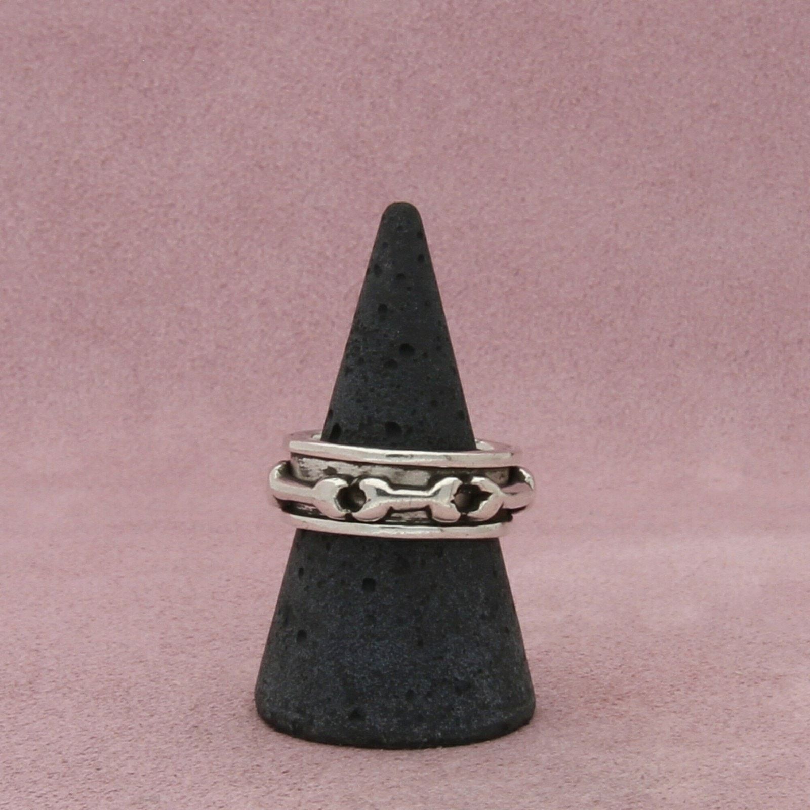 Sterling Silver sterling silver mens bones spinner band ring size 8.75 Size ONE SIZE - 4 Thumbnail