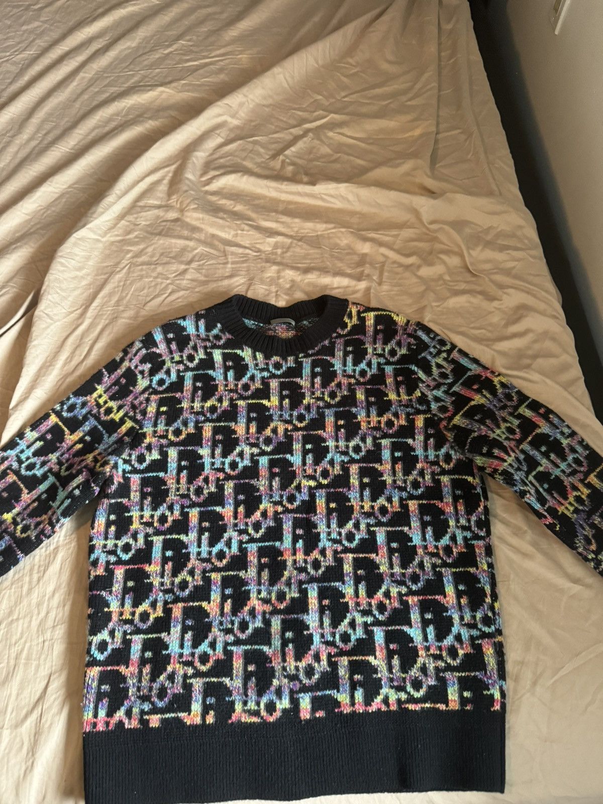 Dior black Multicolor Oblique Wool Sweater