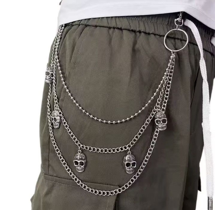 Vintage retro punk style five skull alloy Size ONE SIZE - 2 Thumbnail