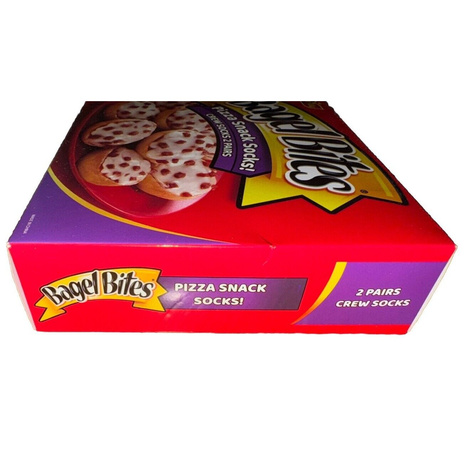 The Unbranded Brand Two Pairs Odd Sox Bagel Bites Crazy Socks Mini Pizza Bites Size ONE SIZE - 3 Thumbnail