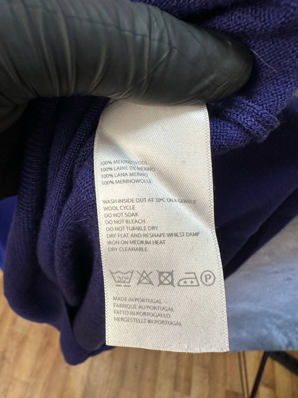 Sunspel Sunspel Merino Wool Sweater V-Neck Vintage Jumper Purple LS Size US XXL / EU 58 / 5 - 16 Thumbnail