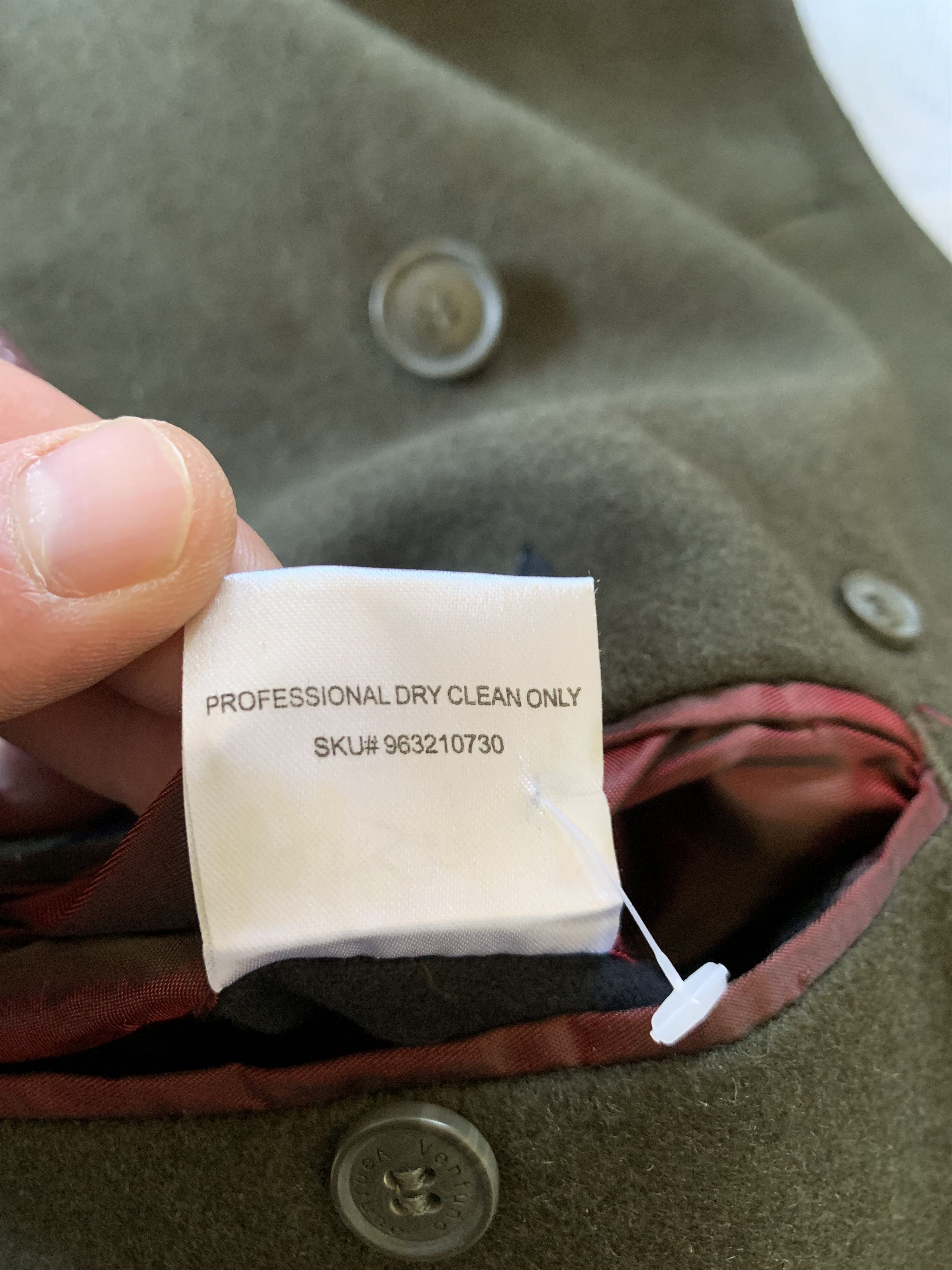 Designer × Vintage Ventuno 21 Mens Khaki Wool Coat Size US L / EU 52-54 / 3 - 10 Thumbnail