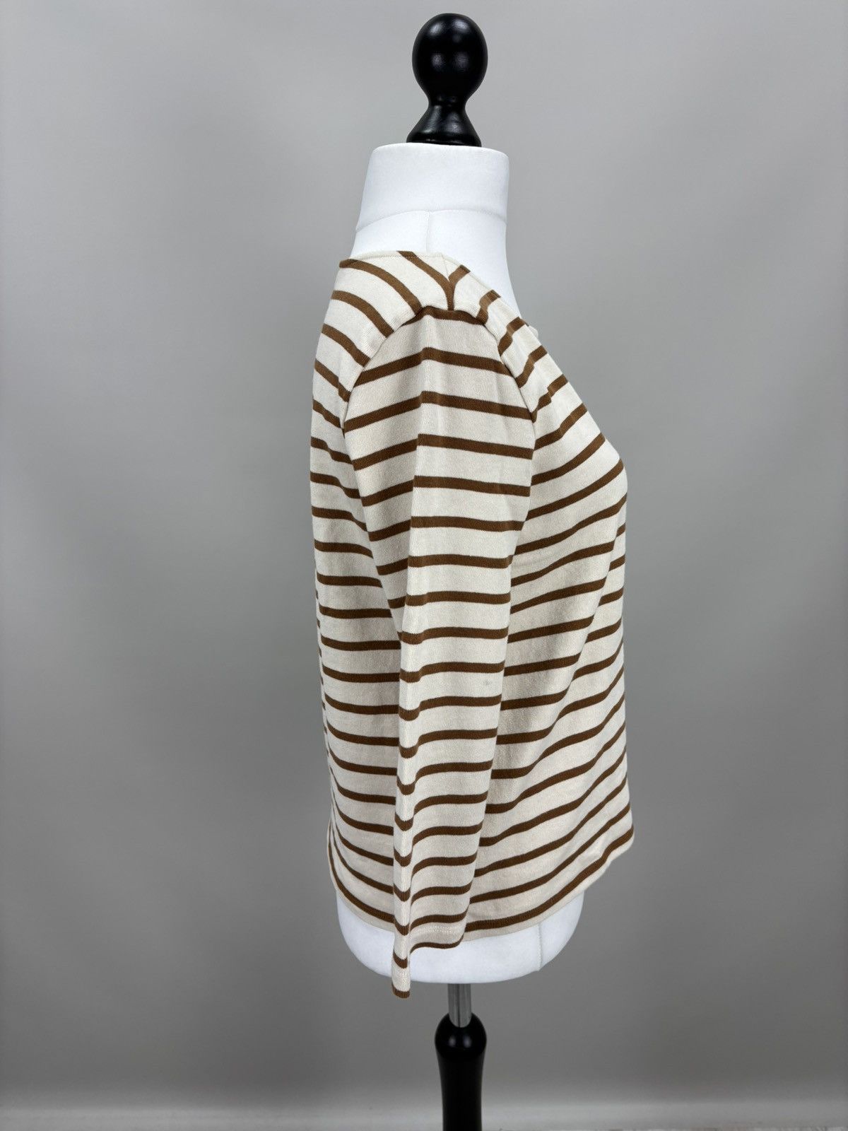 Sezane Womens sweater Sezane Size M Color White/Brown Size M / US 6-8 / IT 42-44 - 5 Thumbnail