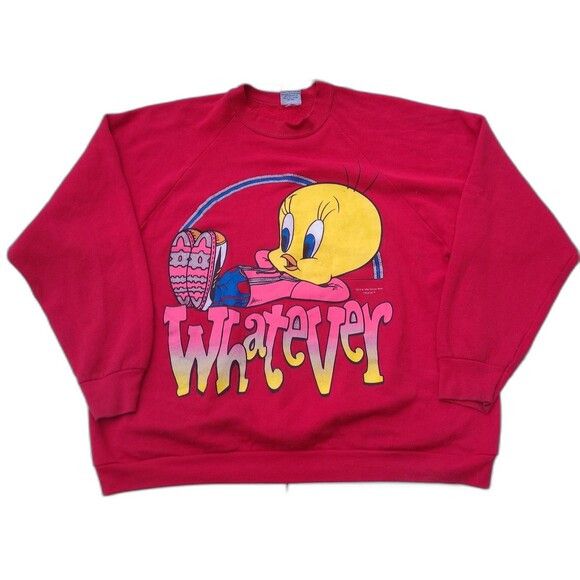 Warner Bros Vtg Tweety Bird Looney Tunes Crewneck Sweatshirt Freeze 1996 Size US XXL / EU 58 / 5 - 1 Thumbnail
